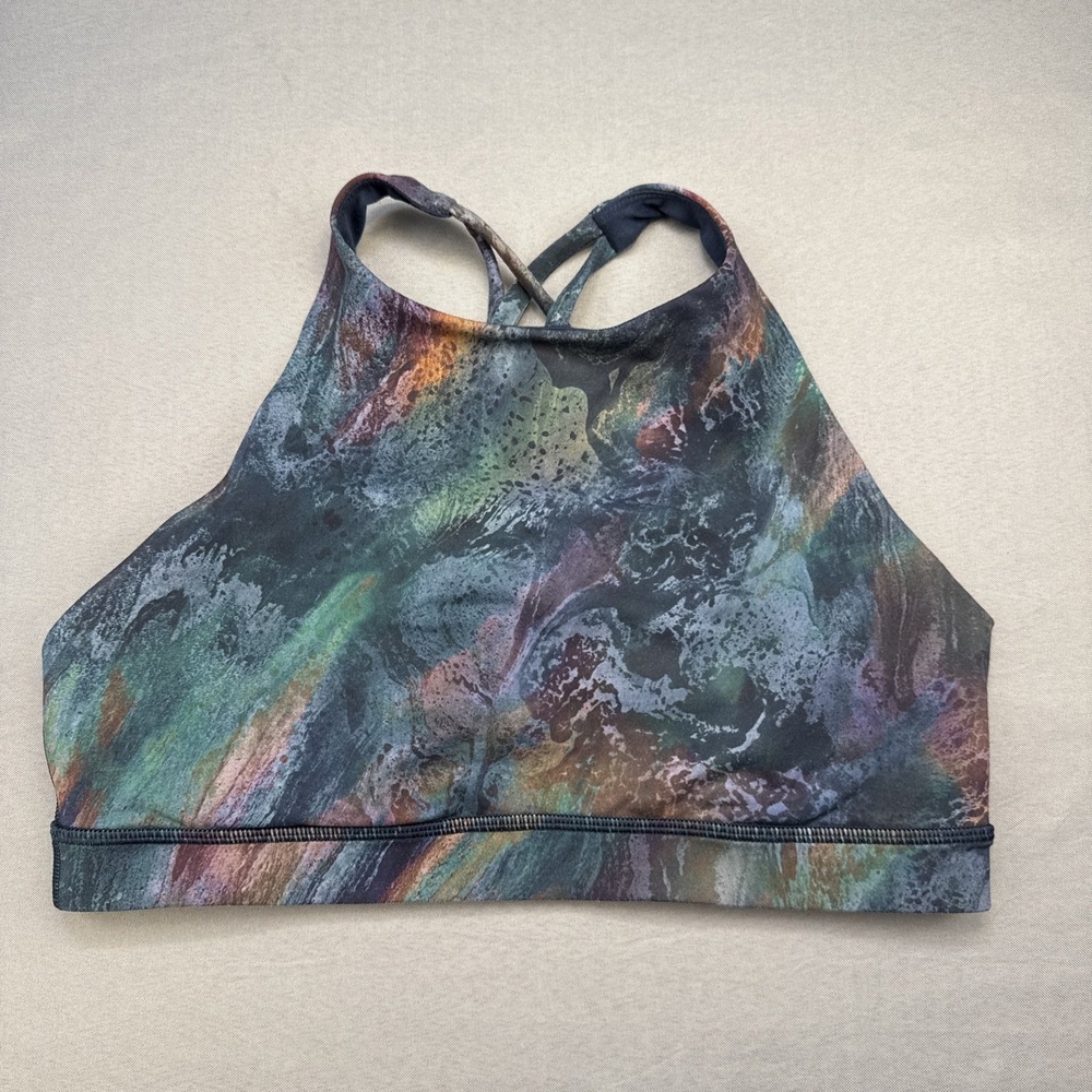 Lululemon Energy Bra *High Neck Cosmic Shift Multi Sports Bra Size 10
